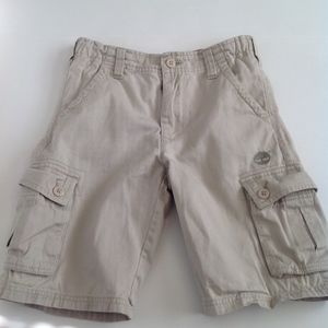 TIMBERLAND KHAKI ZIP FLY CARGO SHORTS * SIZE 6